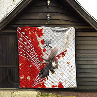 Moose Hunting Quilt Canada Maple Leaf