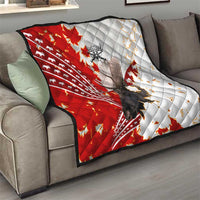 Moose Hunting Quilt Canada Maple Leaf