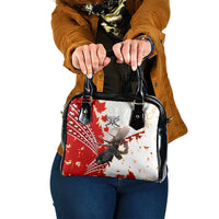 Moose Hunting Shoulder Handbag Canada Maple Leaf