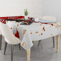Moose Hunting Tablecloth Canada Maple Leaf