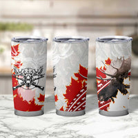 Moose Hunting Tumbler Cup Canada Maple Leaf
