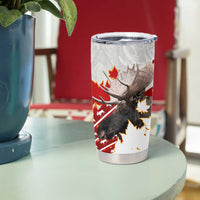 Moose Hunting Tumbler Cup Canada Maple Leaf