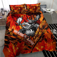 Moose Love Bedding Set Maple Leaf Autumn Passion