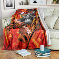 Moose Love Blanket Maple Leaf Autumn Passion