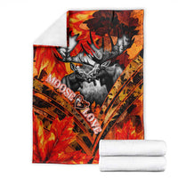 Moose Love Blanket Maple Leaf Autumn Passion