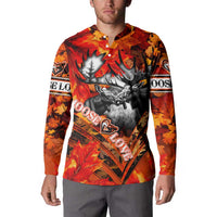 Personalized Moose Love Button Sweatshirt Maple Leaf Autumn Passion