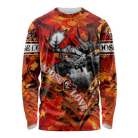 Personalized Moose Love Long Sleeve Shirt Maple Leaf Autumn Passion