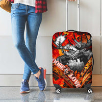 Moose Love Luggage Cover Maple Leaf Autumn Passion