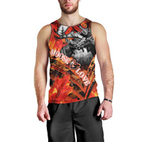 Personalized Moose Love Men Tank Top Maple Leaf Autumn Passion