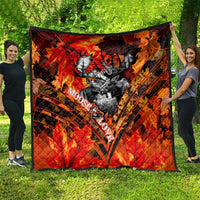 Moose Love Quilt Maple Leaf Autumn Passion