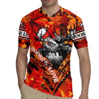 Personalized Moose Love Rugby Jersey Maple Leaf Autumn Passion