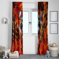 Moose Love Window Curtain Maple Leaf Autumn Passion