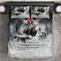 The Wolves Hunting Moose Bedding Set