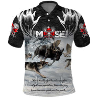 The Wolves Hunting Moose Polo Shirt