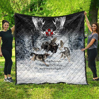 The Wolves Hunting Moose Quilt