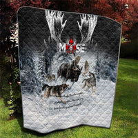 The Wolves Hunting Moose Quilt
