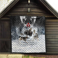 The Wolves Hunting Moose Quilt