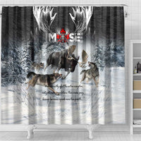 The Wolves Hunting Moose Shower Curtain