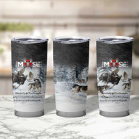 The Wolves Hunting Moose Tumbler Cup