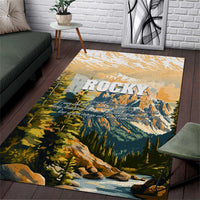 The Beauty of Rocky Mountains Area Rug