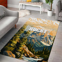 The Beauty of Rocky Mountains Area Rug