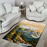 The Beauty of Rocky Mountains Area Rug