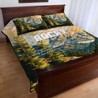 The Beauty of Rocky Mountains Quilt Bed Set