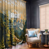 The Beauty of Rocky Mountains Window Curtain