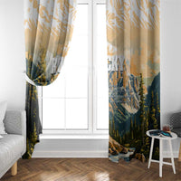 The Beauty of Rocky Mountains Window Curtain