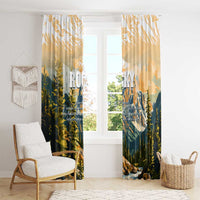 The Beauty of Rocky Mountains Window Curtain