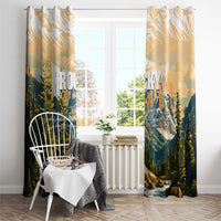 The Beauty of Rocky Mountains Window Curtain
