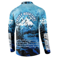 Rocky Mountains Button Sweatshirt Outdoor Adventure