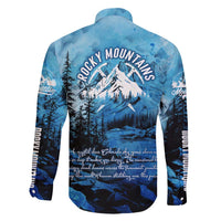 Rocky Mountains Family Matching Off Shoulder Maxi Dress and Hawaiian Shirt Outdoor Adventure