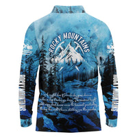 Rocky Mountains Long Sleeve Polo Shirt Outdoor Adventure