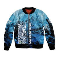 Rocky Mountains Sleeve Zip Bomber Jacket Outdoor Adventure