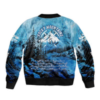 Rocky Mountains Sleeve Zip Bomber Jacket Outdoor Adventure