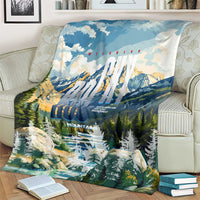 Wilderness of Rocky Mountains Blanket