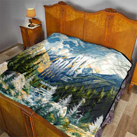 Wilderness of Rocky Mountains Quilt