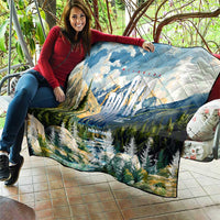 Wilderness of Rocky Mountains Quilt