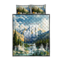 Wilderness of Rocky Mountains Quilt Bed Set