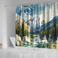 Wilderness of Rocky Mountains Shower Curtain