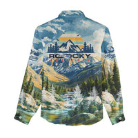 Wilderness of Rocky Mountains Women Casual Shirt