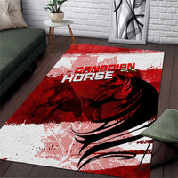 Canadian Horse Area Rug Canada Maple Leaf