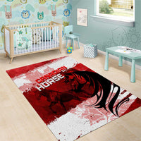 Canadian Horse Area Rug Canada Maple Leaf