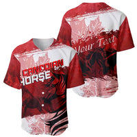 Personalized Canadian Horse Baseball Jersey Canada Maple Leaf