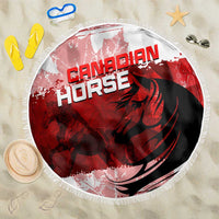 Canadian Horse Beach Blanket Canada Maple Leaf