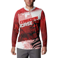 Personalized Canadian Horse Button Sweatshirt Canada Maple Leaf