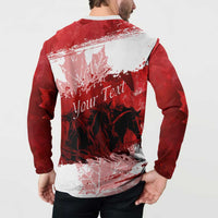 Personalized Canadian Horse Button Sweatshirt Canada Maple Leaf