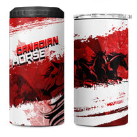 Canadian Horse 4 in 1 Can Cooler Tumbler Canada Maple Leaf