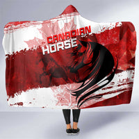 Canadian Horse Hooded Blanket Canada Maple Leaf